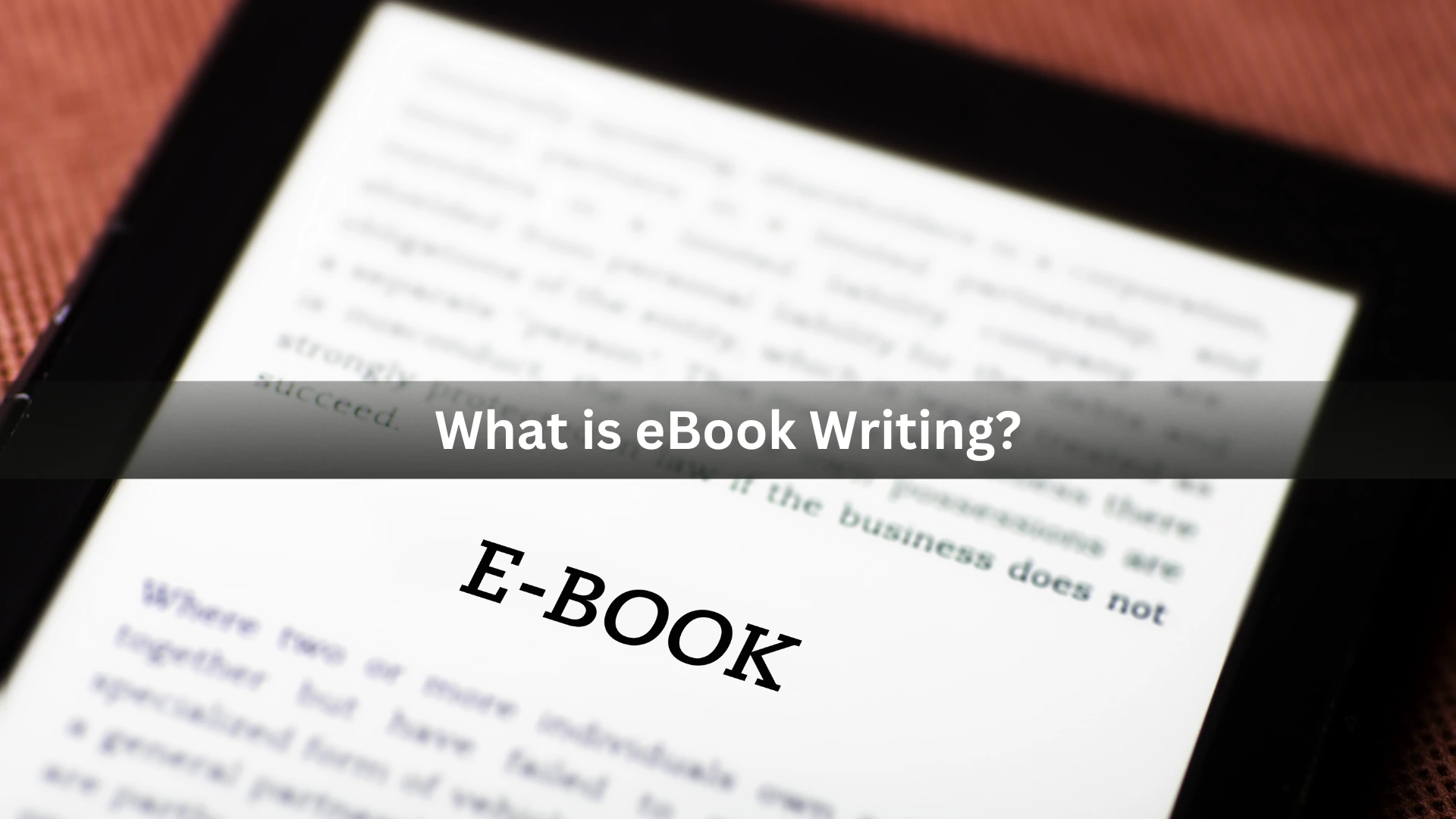 What is eBook Writing?